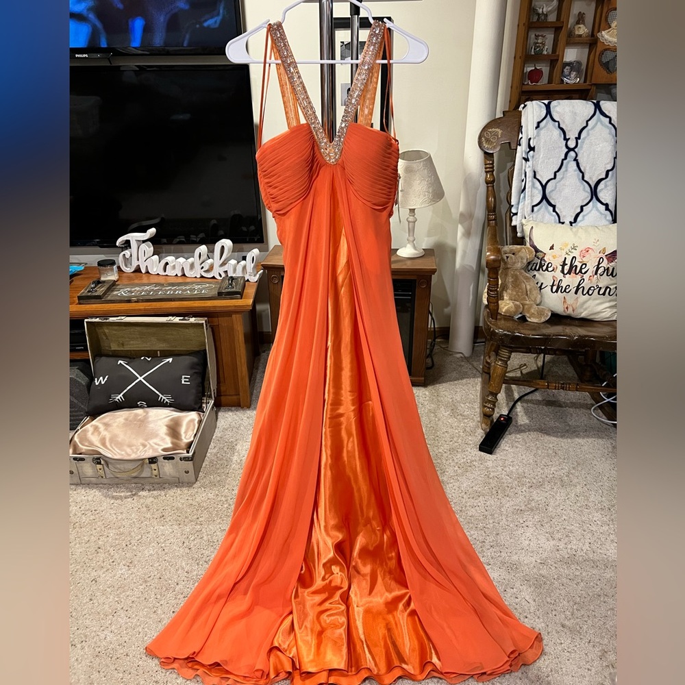 NWT Faviana Couture Orange dress